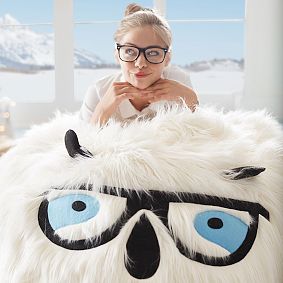 Yeti Faux-Fur Critter Bean Bag Chair