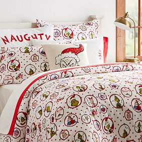 Dr. Seuss's The Grinch&#8482; Flannel Duvet Cover + Sham