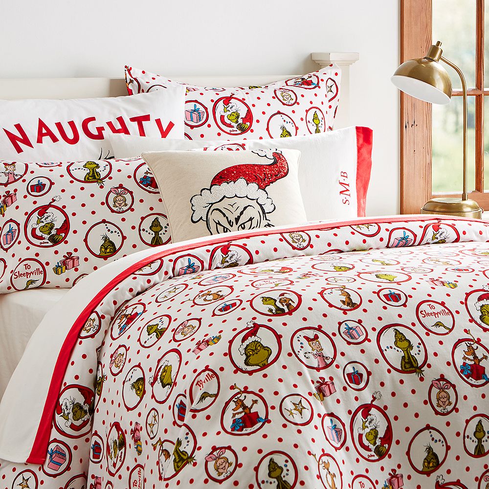 Dr. Seuss's The Grinch&#8482; Flannel Duvet Cover + Sham