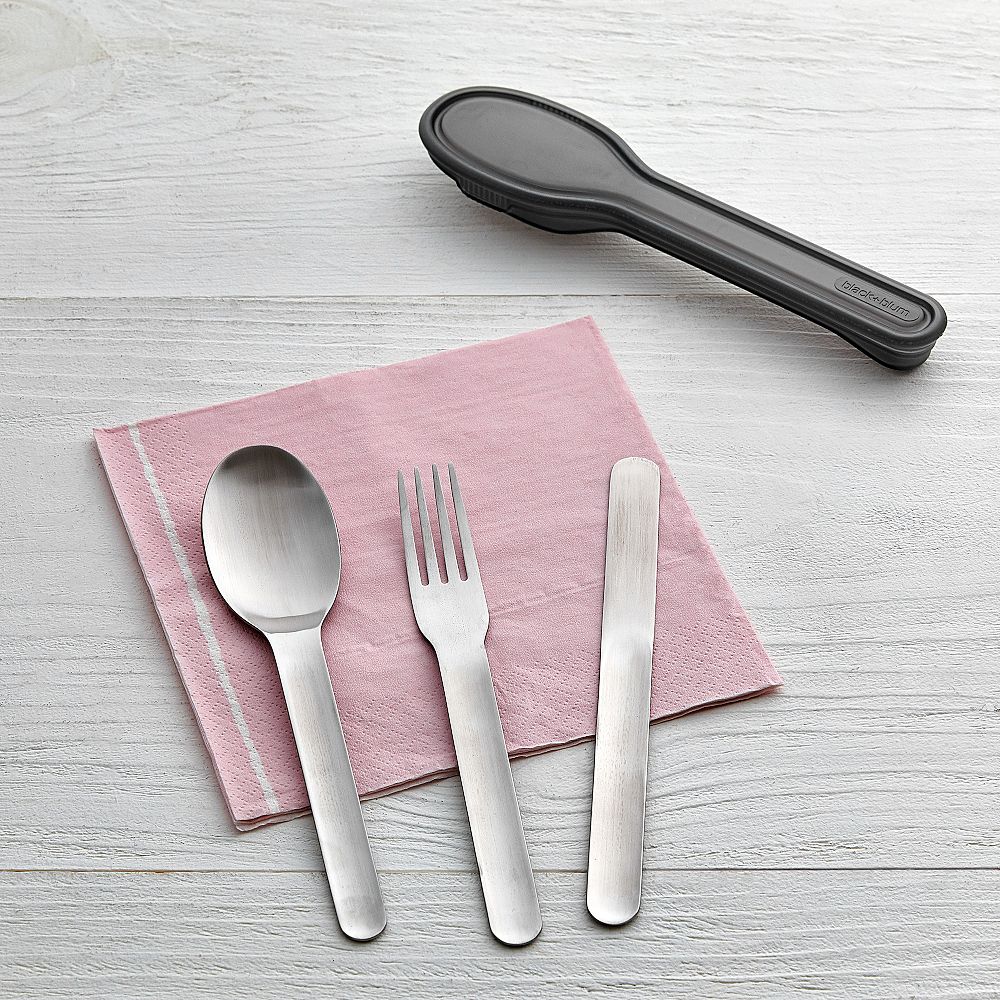Black &amp; Blum Silver/Gray Cutlery Set &amp; Case