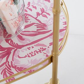 Lilly Pulitzer Bamboo Beauty Cart