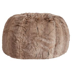 Wolf Faux-Fur Bean Bag Chair