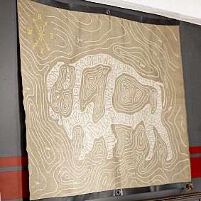 Buffalo Burlap Wall Art