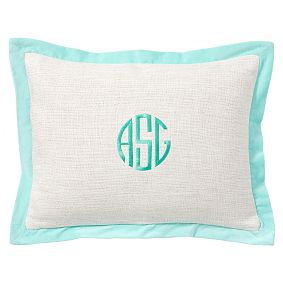 Velvet Border Monogram Pillow Covers