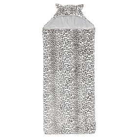 Faux Fur Sleeping Bag, Gray Cheetah