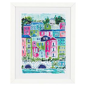 Framed Gallery Art By Evelyn Henson, Italian Scene