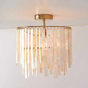 Capiz Strip Flush Mount