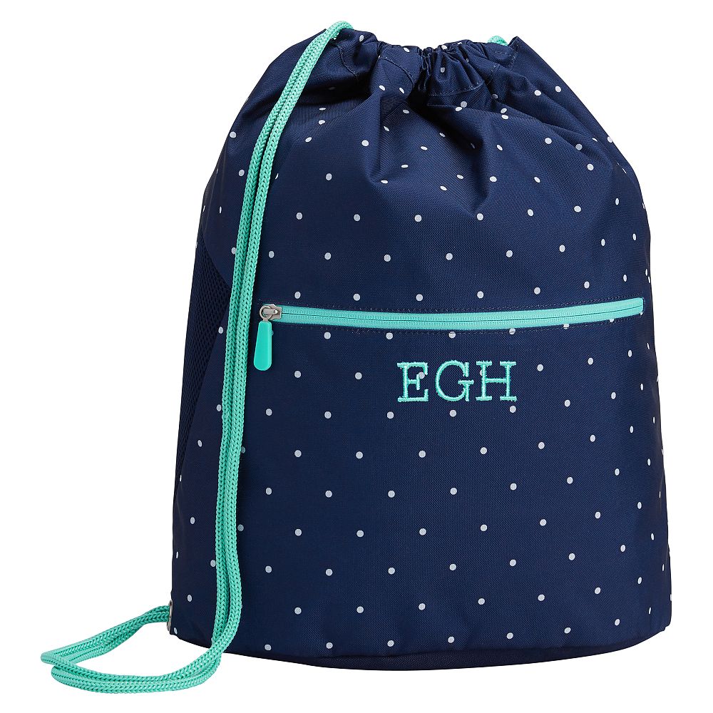 Gear-Up Navy Pin Dot Cinch Sack