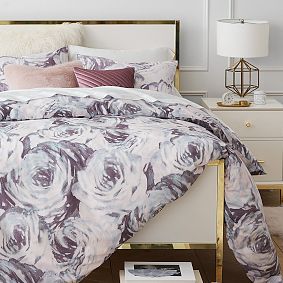 Painted Roses Organic Duvet Cover