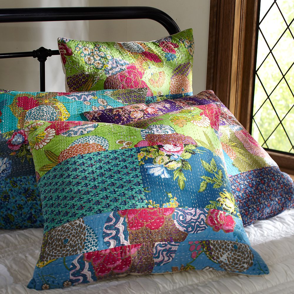 Kantha Cloth Sham, Cool