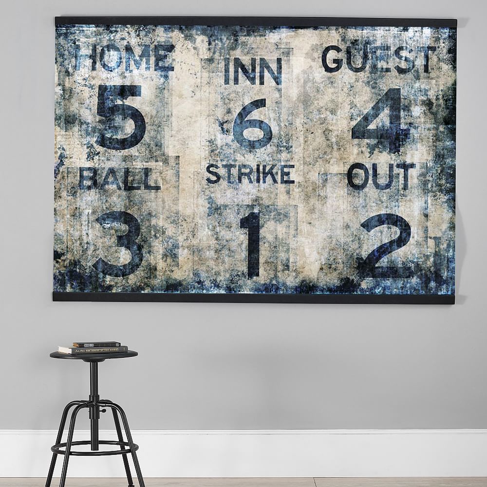 Baseball Scoreboard Wall Mural