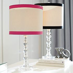 Ribbon Trim Shade With Delite Table Lamp Base