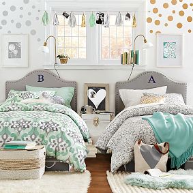 No Nails Nailhead Faux Headboard