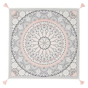 Printed Mandala Tapestry with Tassels