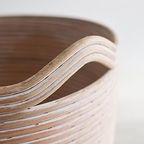 Whitewash Cane Storage Baskets