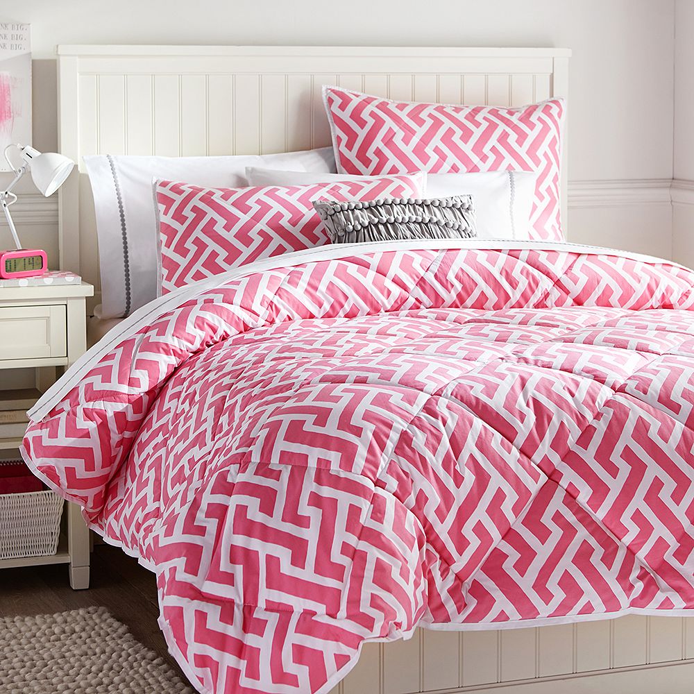 Links A Lot Comforter &amp; Sham, Bright Pink