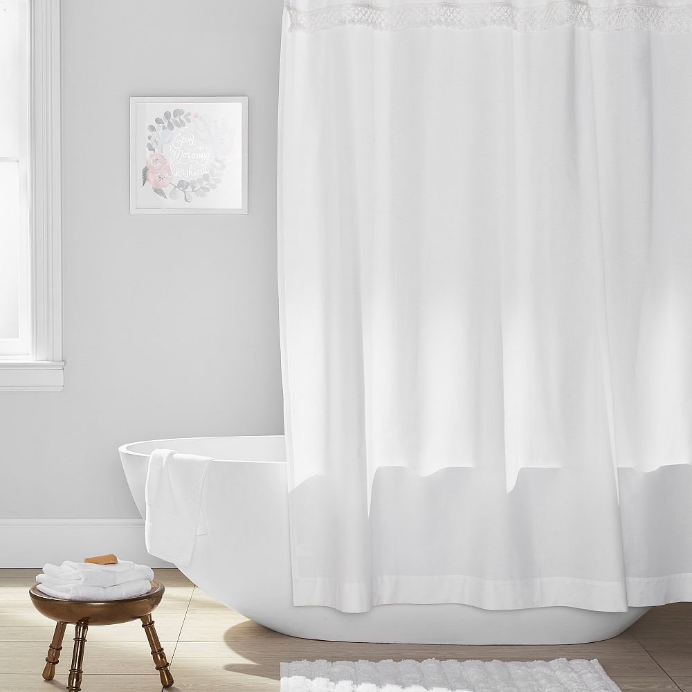 Border Fringe Shower Curtain