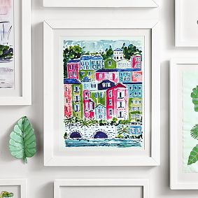 Framed Gallery Art By Evelyn Henson, Italian Scene