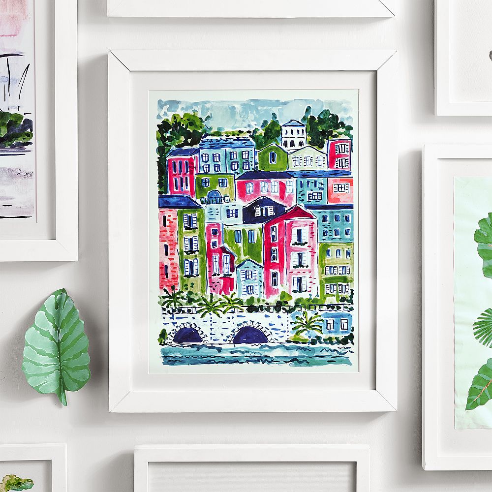 Framed Gallery Art By Evelyn Henson, Italian Scene