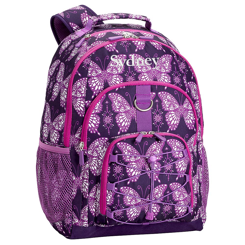 Gear-Up Light Purple Butterflies Backpack