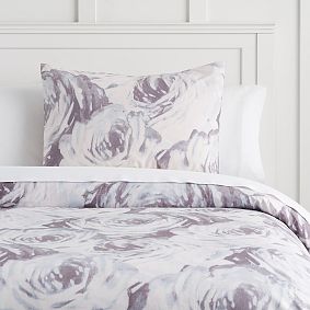 Painted Roses Organic Duvet Cover