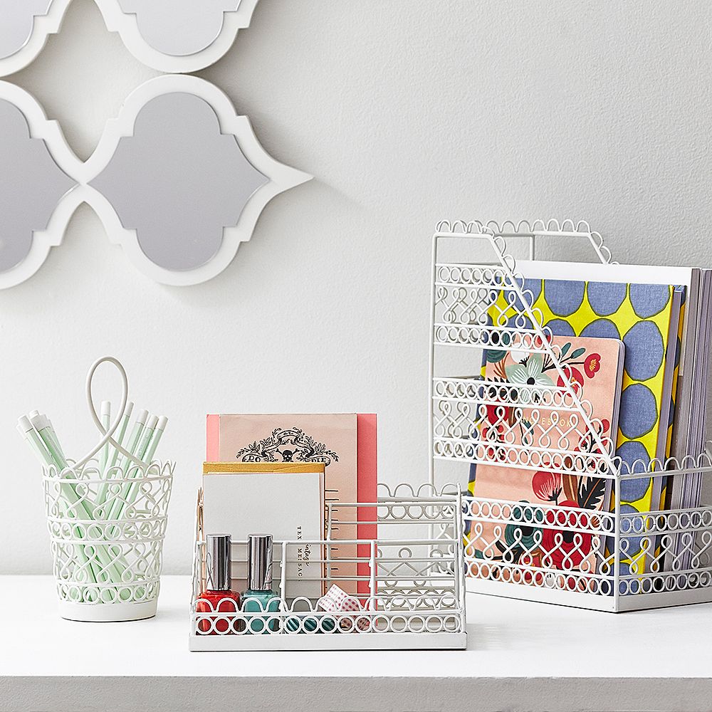 Wire Scallop Desk Accessories