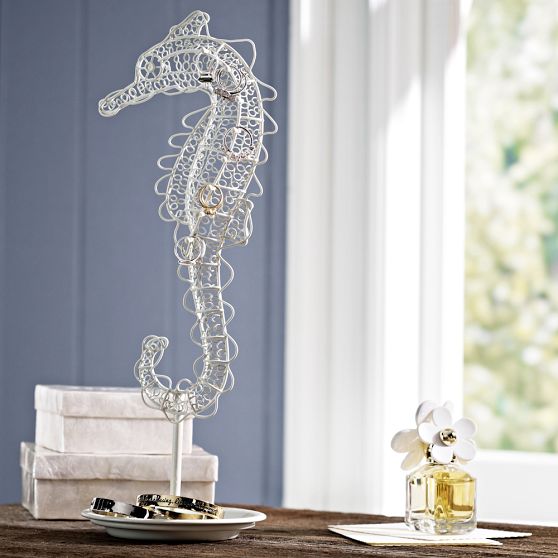Wire Seahorse Jewelry Storage