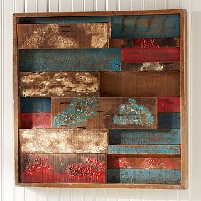 Color Block Planked Art