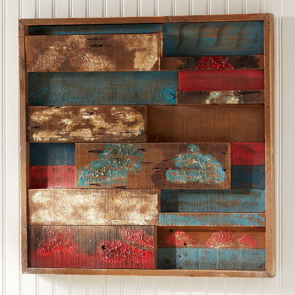 Color Block Planked Art