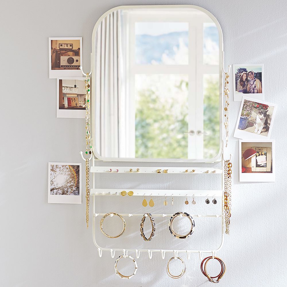 Over The Door Jewelry Organizer Mirror