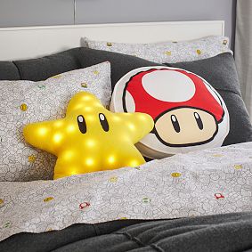 Super Mario&#8482; Super Mushroom 1-Up Mushroom Reversible Pillow