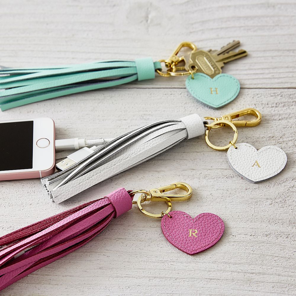 Power-Up USB Leather Tassle Keychain