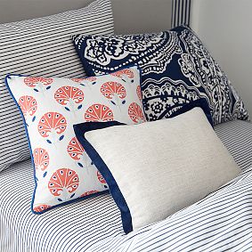 Velvet Border Monogram Pillow Covers
