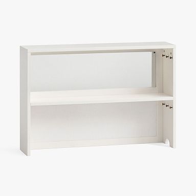 Dorm Vanity Desk Hutch, Simply White