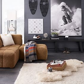 Double Sheepskin Rug - Grey