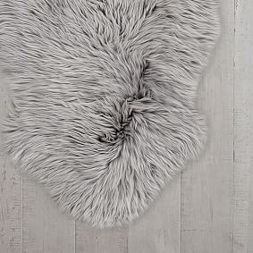 Double Sheepskin Rug - Grey
