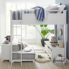 Hampton Double Loft Bed with Cushy Loveseat, Media & Bookcase Set