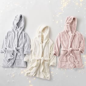 Faux-Bunny Fur Trim Robe