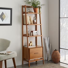 west elm x pbt Mid-Century Bookshelf with Storage Drawer (22&quot;)