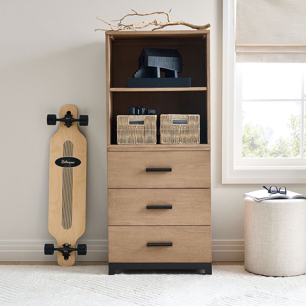 Kearny Tall Bookcase with Drawer Storage (24.5&quot;)