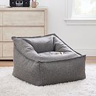 Tweed Charcoal Modern Lounger