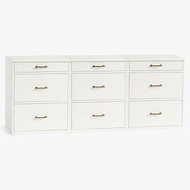 Waverly 9-Drawer Triple Chest Set (69w x 21d&quot;)