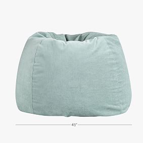 west elm x pbt Distressed Velvet Aqua Bean Bag Chair Slipcover