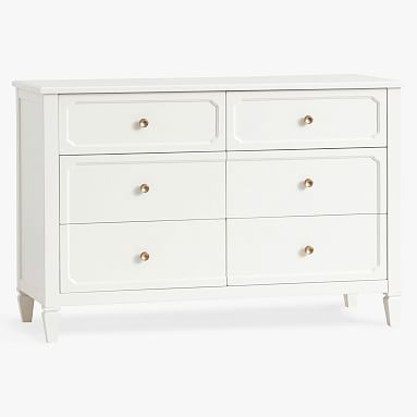 Auburn 6-Drawer Wide Dresser, Simply White