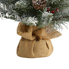 Flocked Tabletop Faux Christmas Tree - 2'