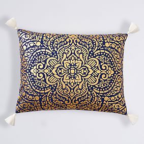 Metallic Medallion Pillow Covers
