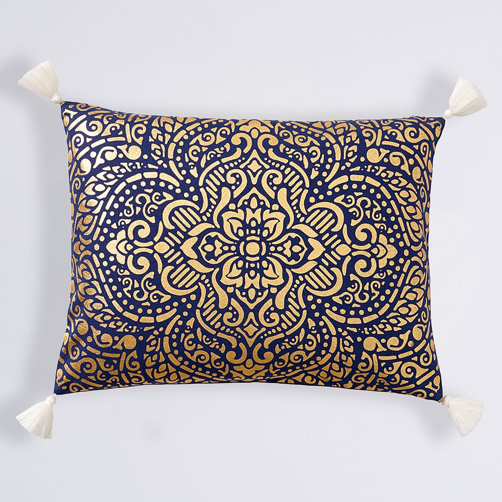 Metallic Medallion Pillow Covers
