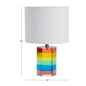 Rainbow Layers Resin Table Lamp