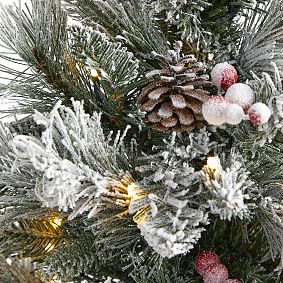 Flocked Tabletop Faux Christmas Tree - 2'