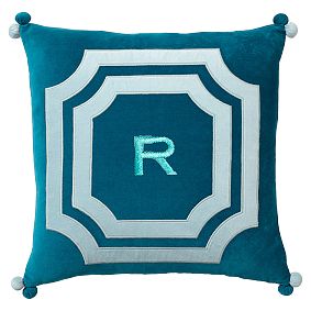 Velvet Frame Monogram Pillow Covers